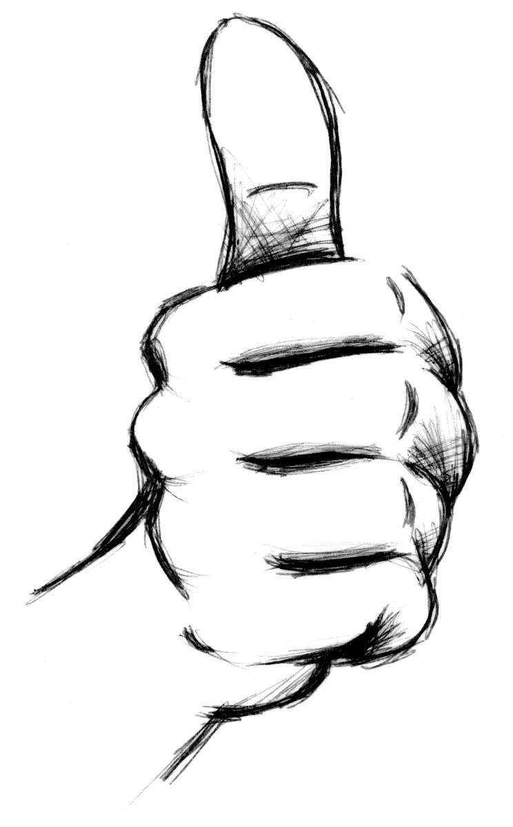 Thumbs Up Drawing Realistic At Leona Grooms Blog