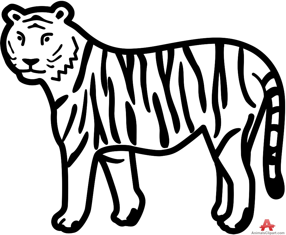 Tiger Line Drawing | Free download on ClipArtMag