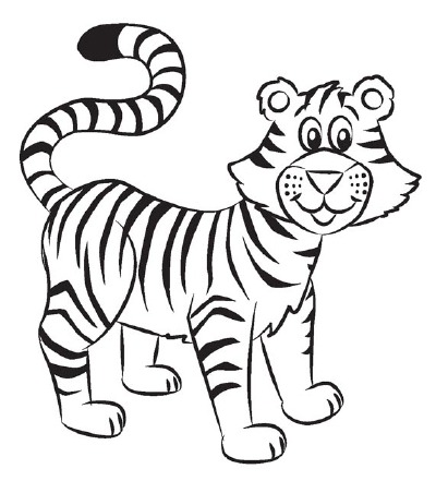 Tiger Line Drawing | Free download on ClipArtMag