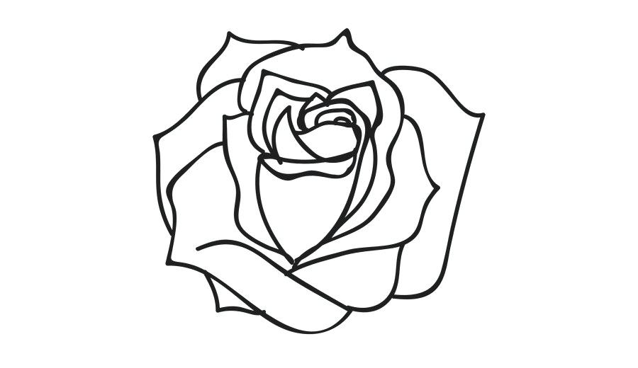 Traditional Rose Drawing | Free download on ClipArtMag