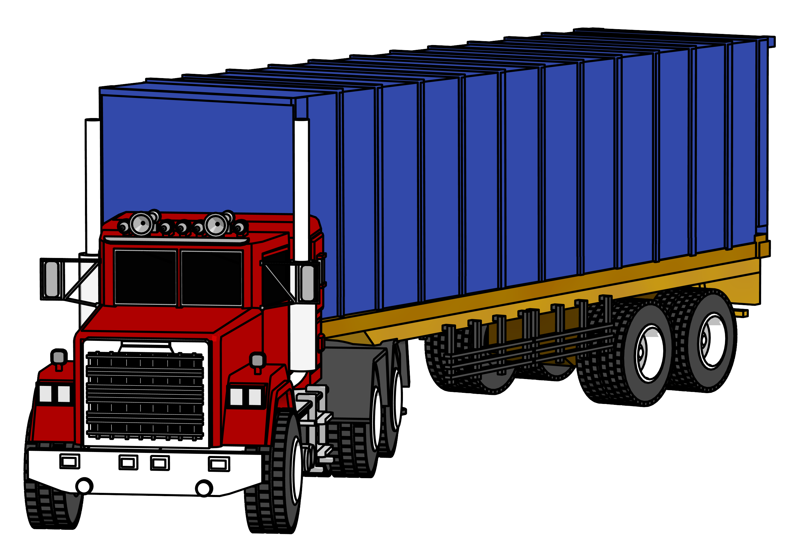 Trailer Truck Drawing Free download on ClipArtMag