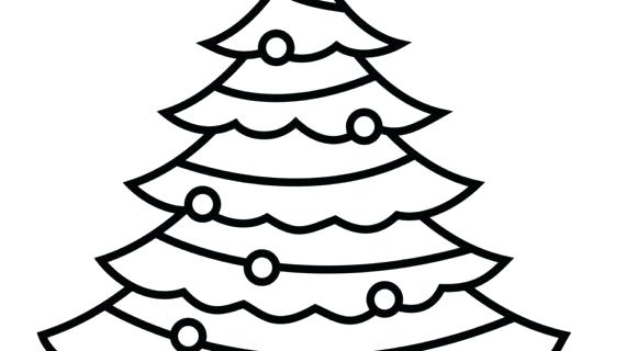 Simple Template Christmas Tree Clipart Black And White - Dekoration Ideen