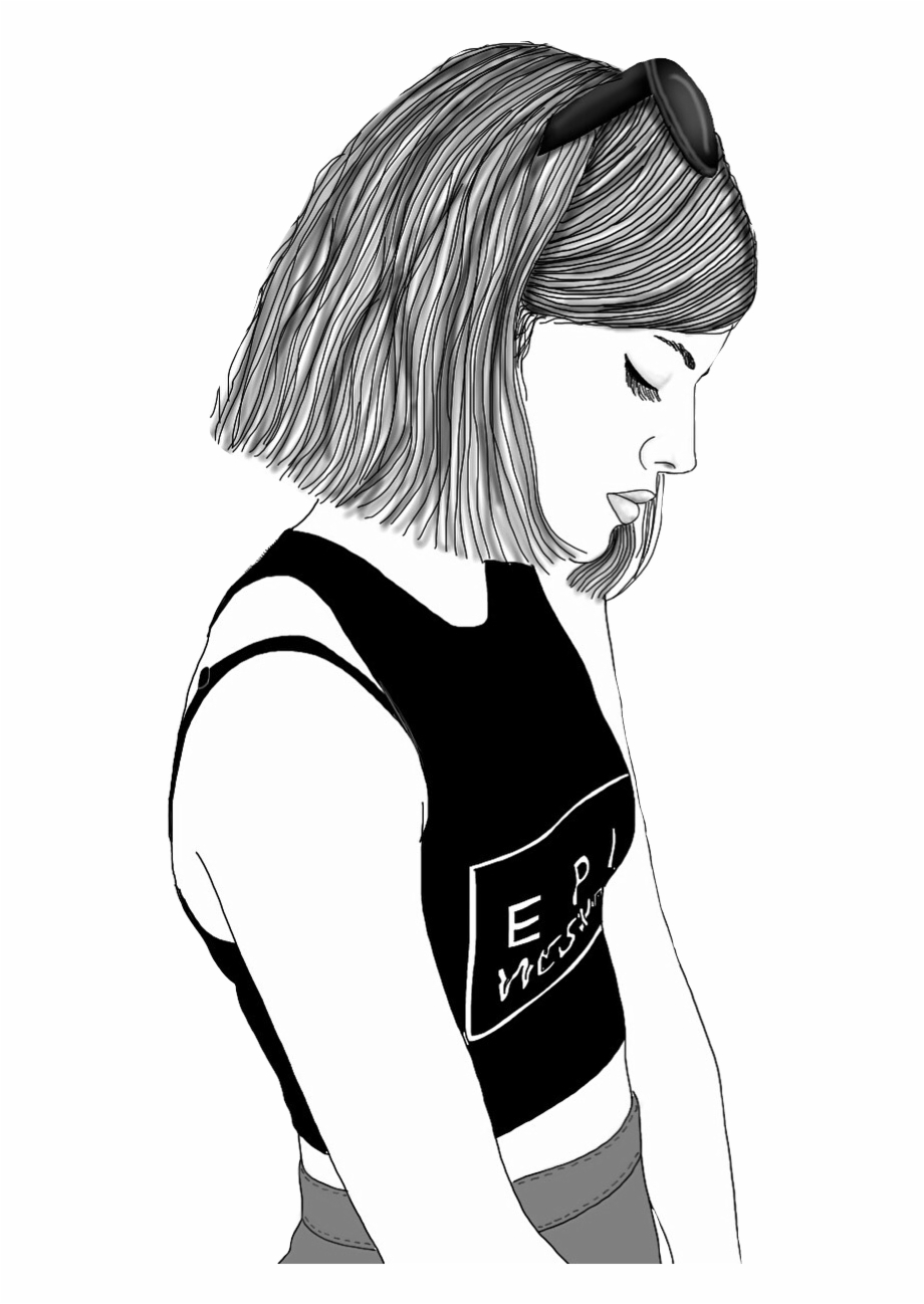 Tumblr Drawing Girl | Free download on ClipArtMag