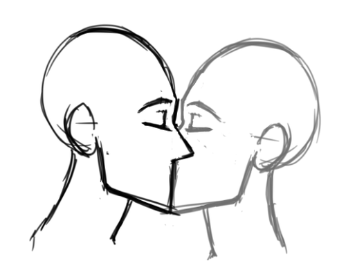 Two People Kissing Drawing Free download on ClipArtMag