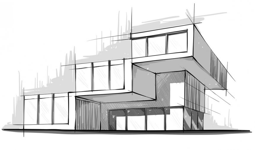 Two Story House Drawing | Free download on ClipArtMag