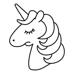 Unicorn Line Drawing | Free download on ClipArtMag