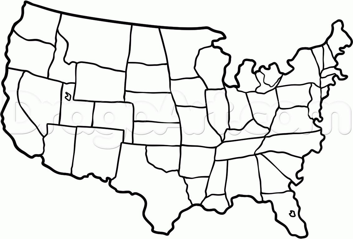 Us Map Drawing | Free download on ClipArtMag
