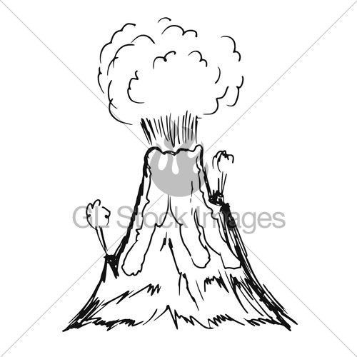 Volcanic Eruption Drawing | Free download on ClipArtMag