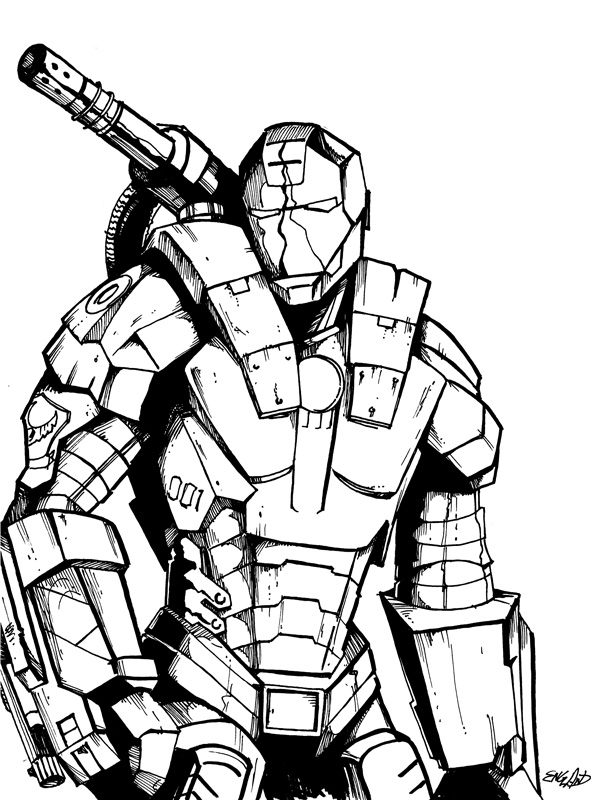 War Machine Drawing | Free download on ClipArtMag