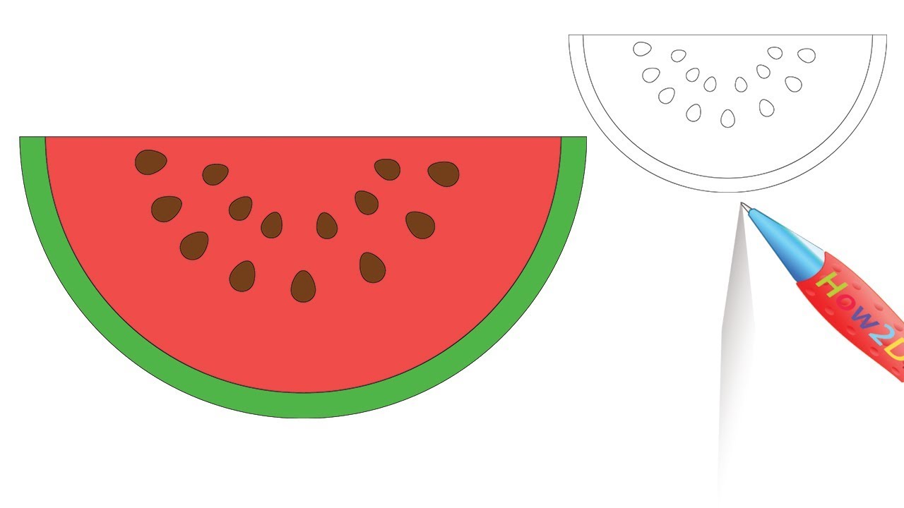 Watermelon Slice Drawing | Free download on ClipArtMag