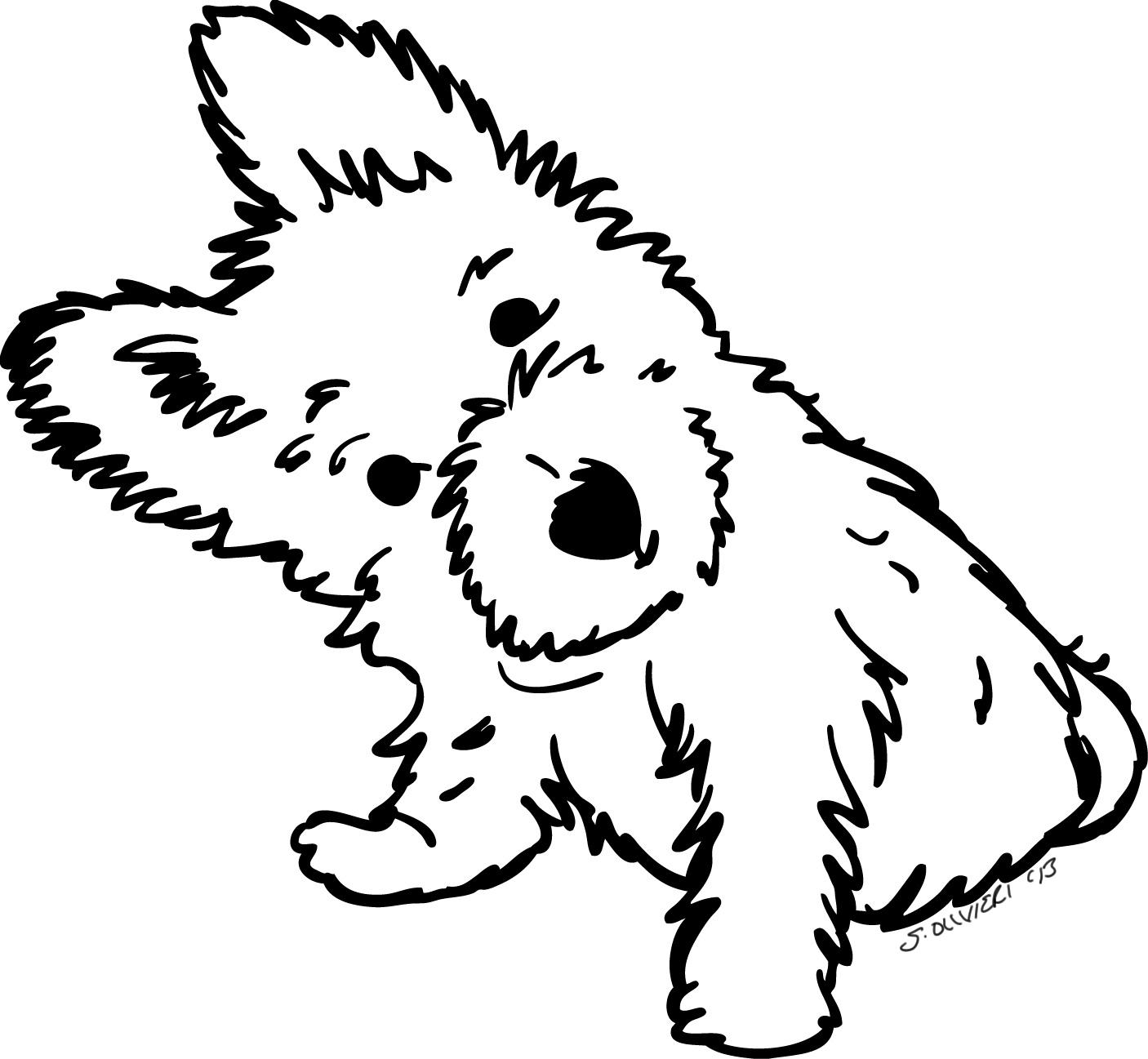 West Highland Terrier Drawing Free Download On Clipartmag