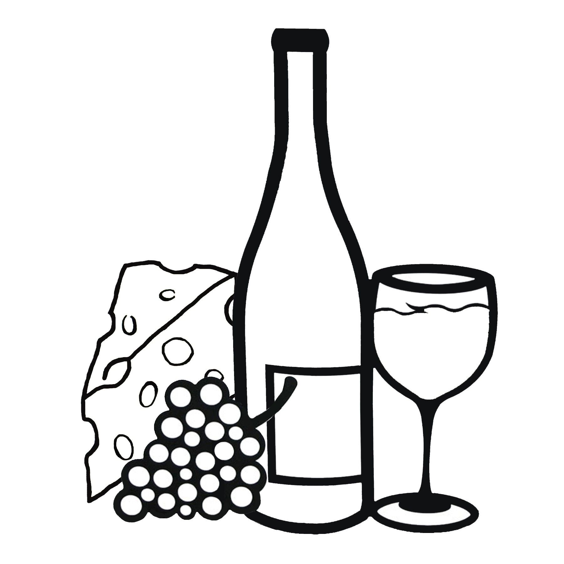 Wine Bottle And Glass Drawing | Free download on ClipArtMag