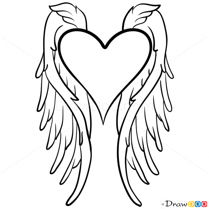 Wings Drawing Easy Free Download Best Wings Drawing Easy