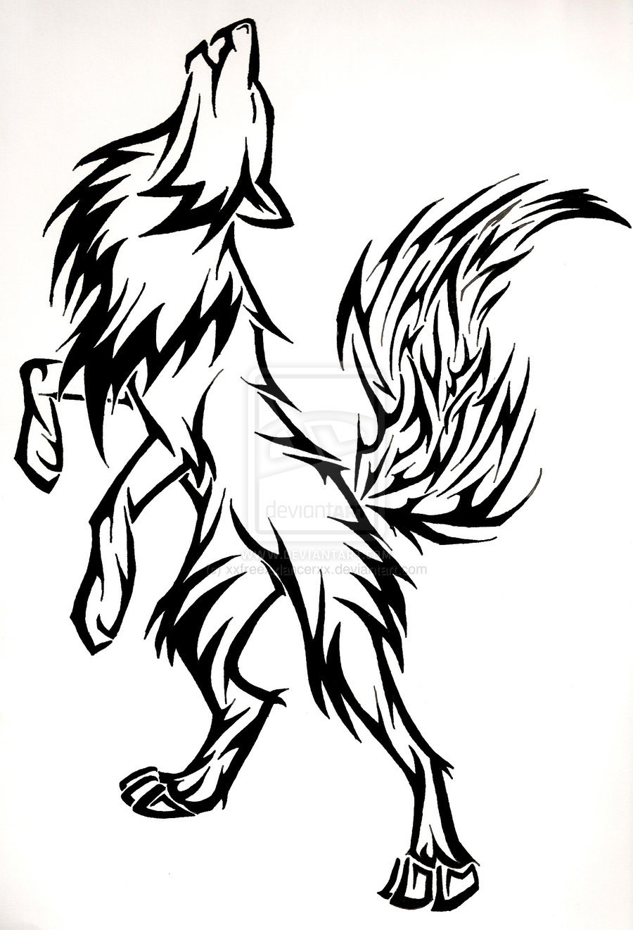 Wolf Outline Drawing | Free download on ClipArtMag