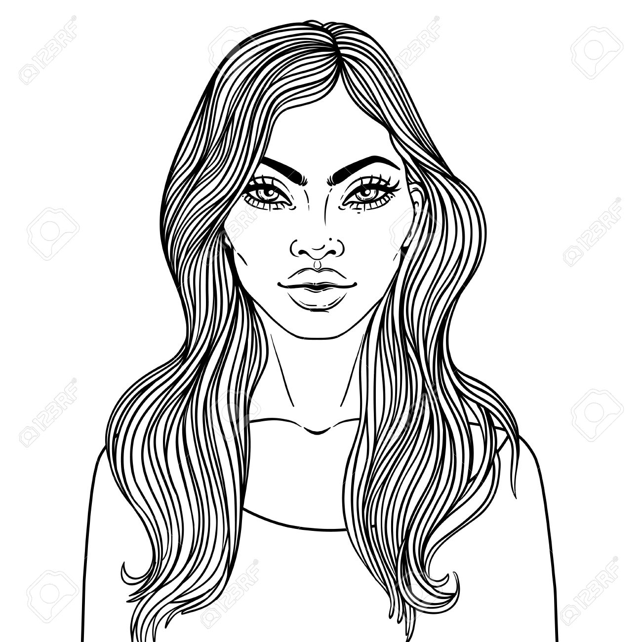 Woman Drawing Face Free Download On Clipartmag