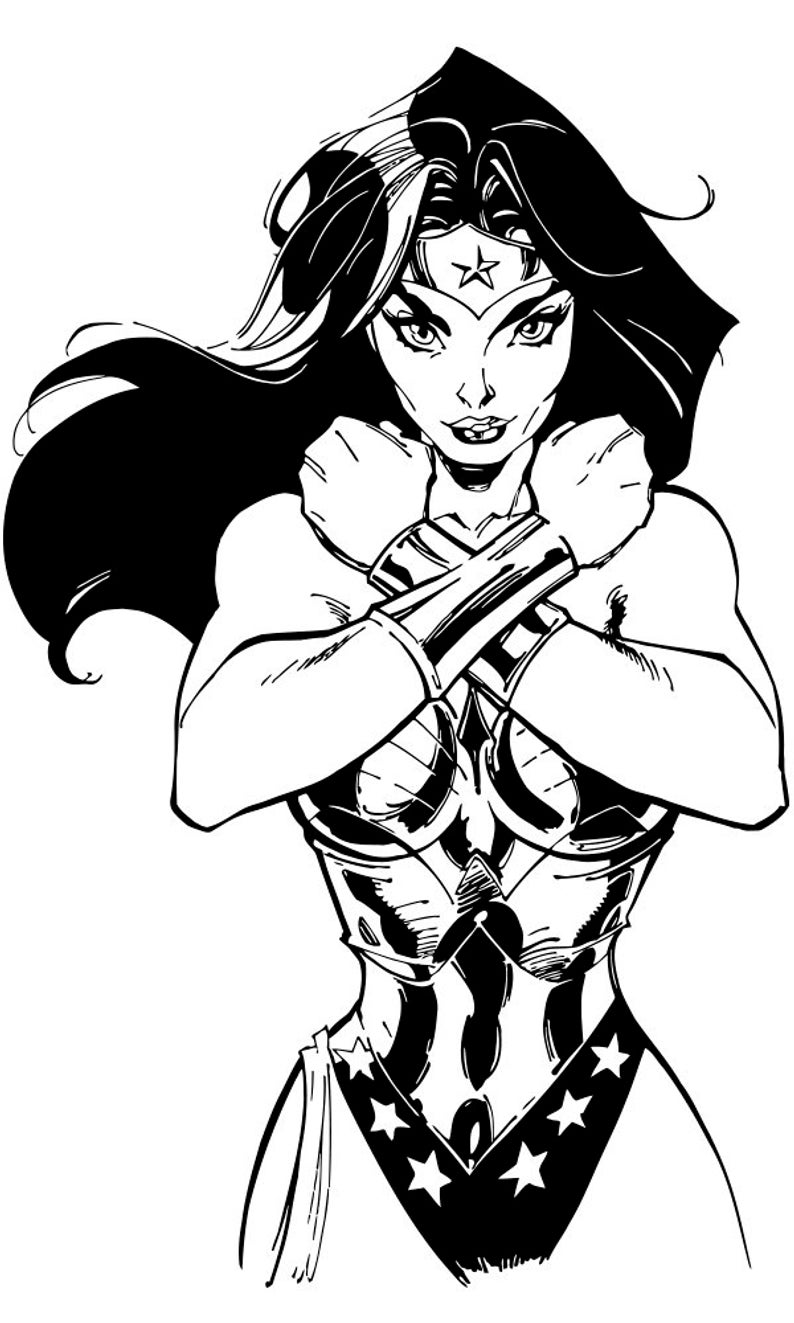 Wonder Woman Cartoon Drawing | Free download on ClipArtMag