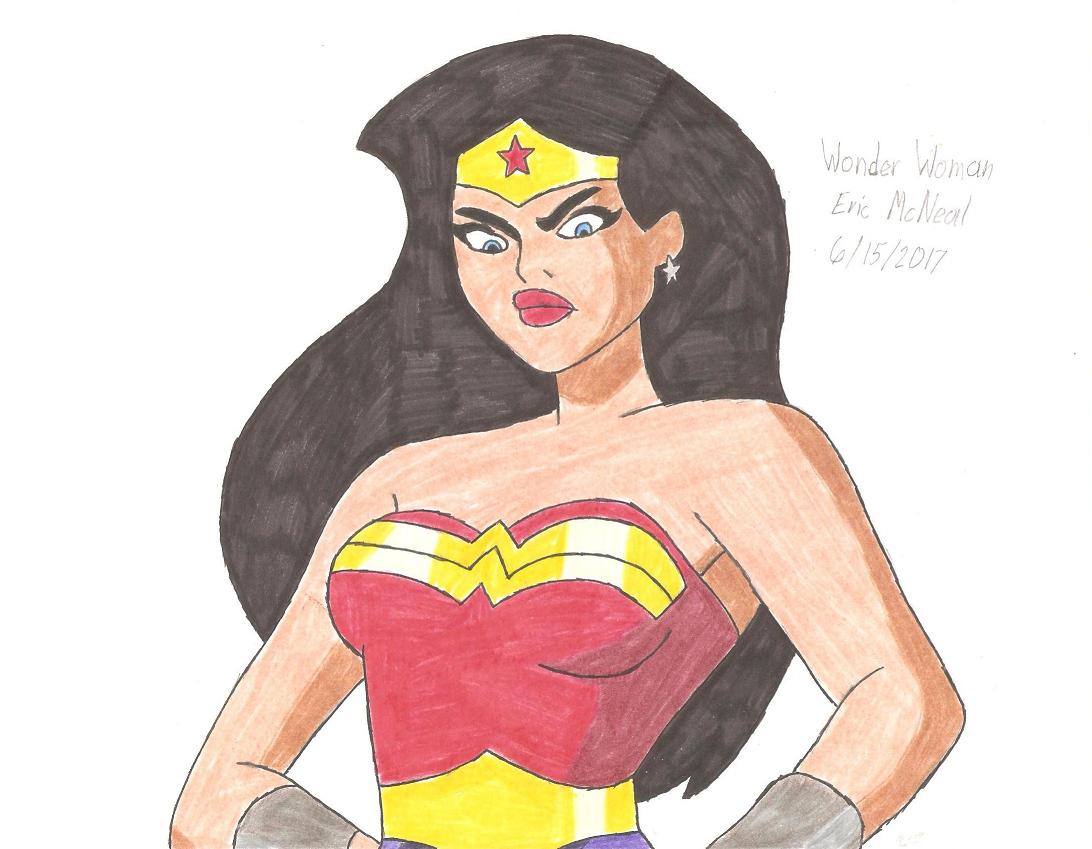Wonder Woman Cartoon Drawing | Free download on ClipArtMag