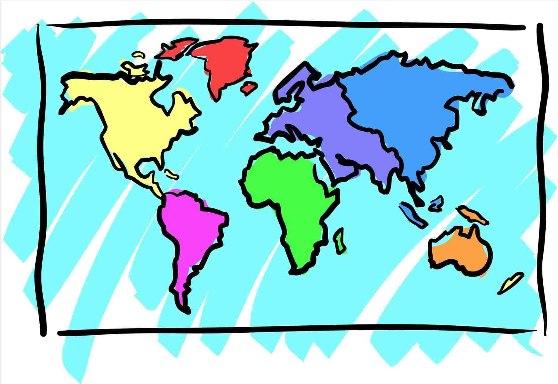 World Drawing Map Free download on ClipArtMag