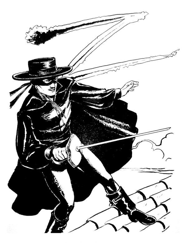 Zorro Drawing Free download on ClipArtMag