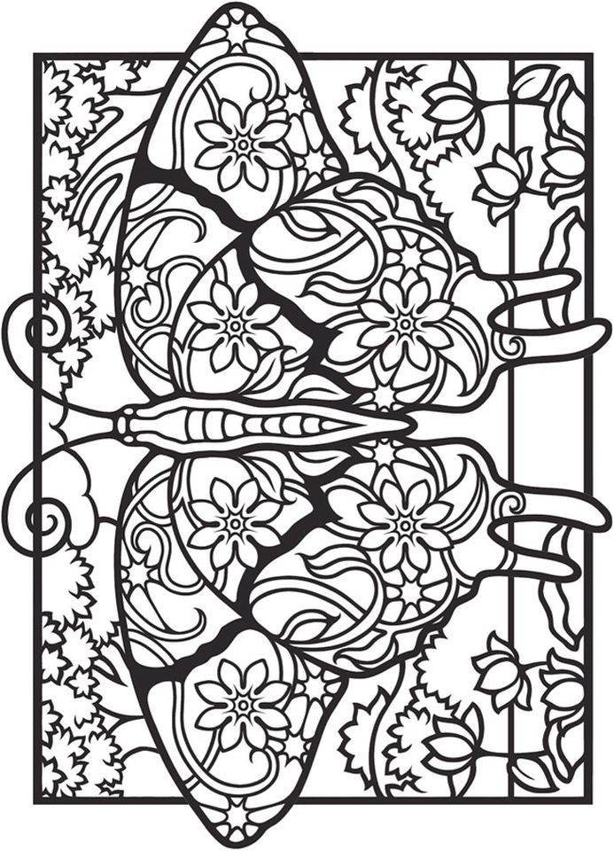 Printable Coloring Pages For Adults Advanced Get This Advanced Coloring Pages Of Butterfly For