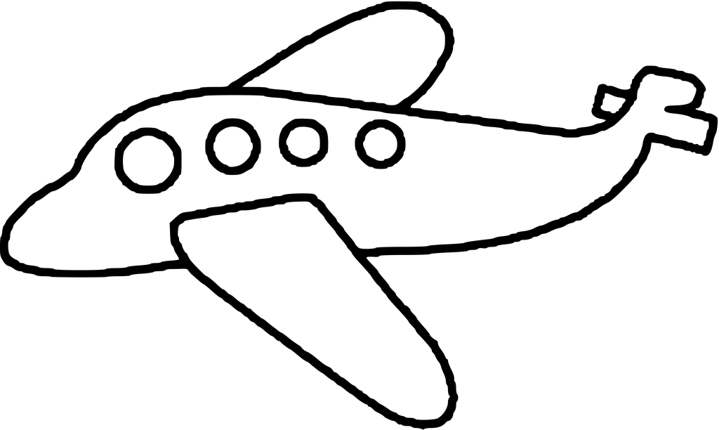 Airplane Outline Free download on ClipArtMag