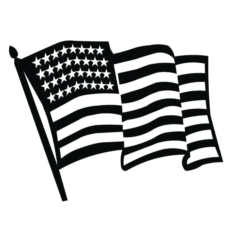 American Flag Black And White Clipart | Free download on ClipArtMag