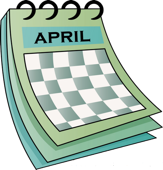 April Calendar Clip Art Printable Word Searches