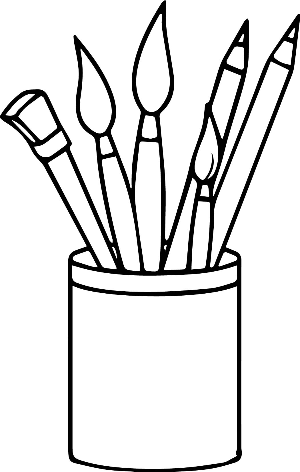 Art Supplies Coloring Pages Free download on ClipArtMag