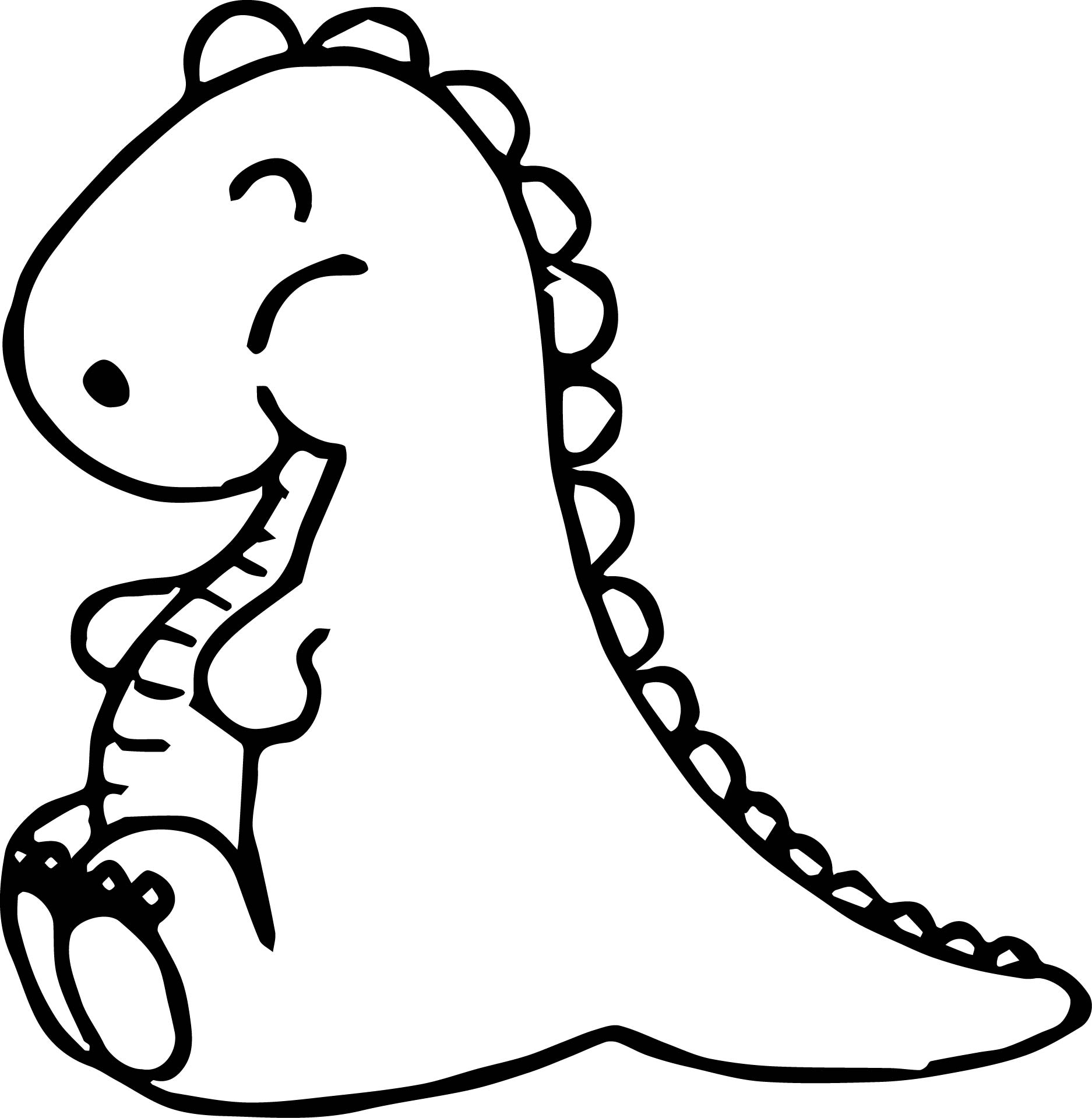 Baby Dinosaur Coloring Page Free download on ClipArtMag