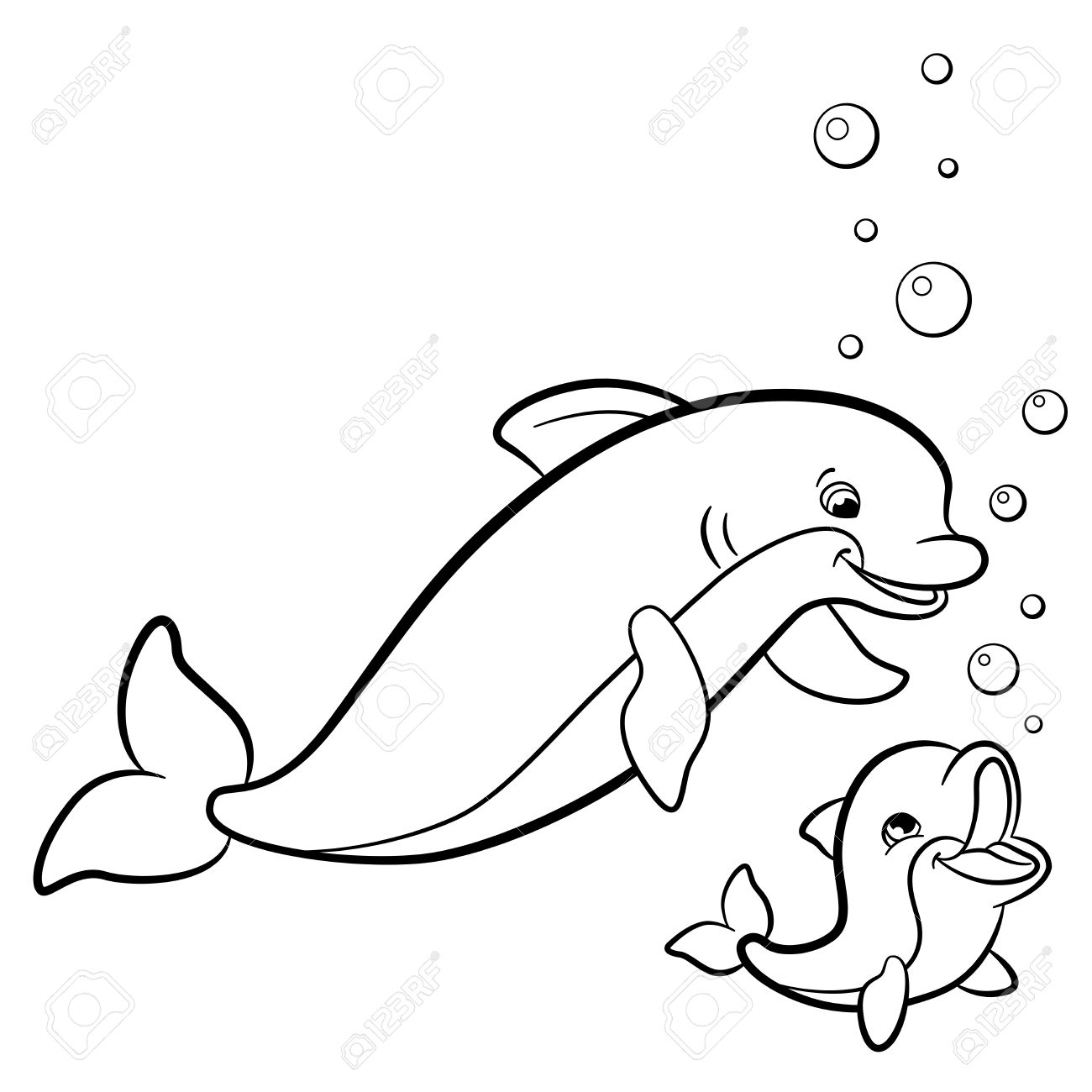 1300x1300 Cute Dolphin Coloring Pages – Pilular – Coloring Pages Center