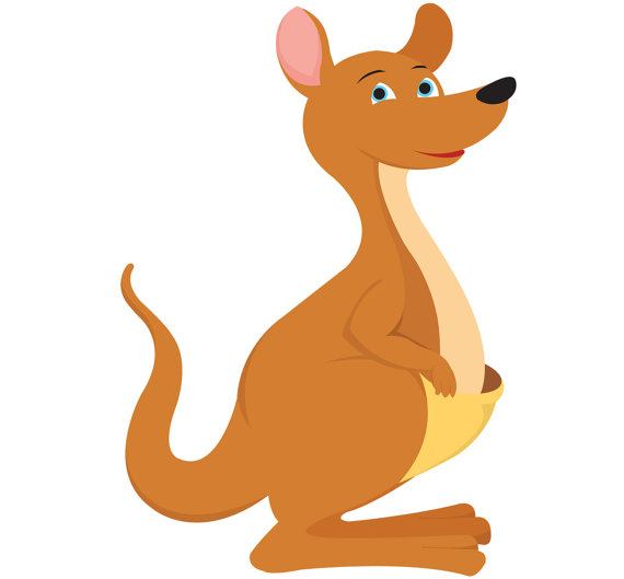 baby kangaroo clipart