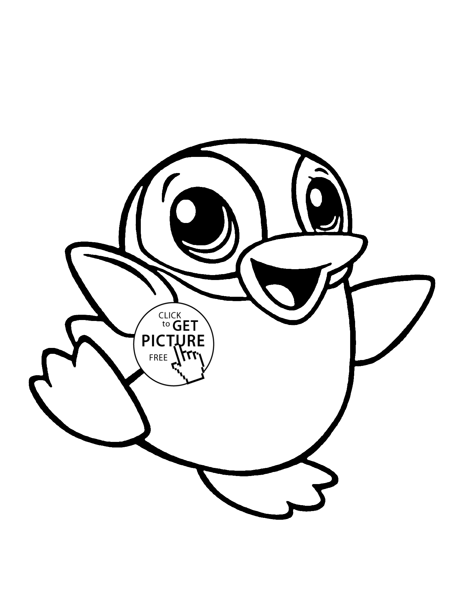 Baby Penguin Coloring Pages Free download on ClipArtMag