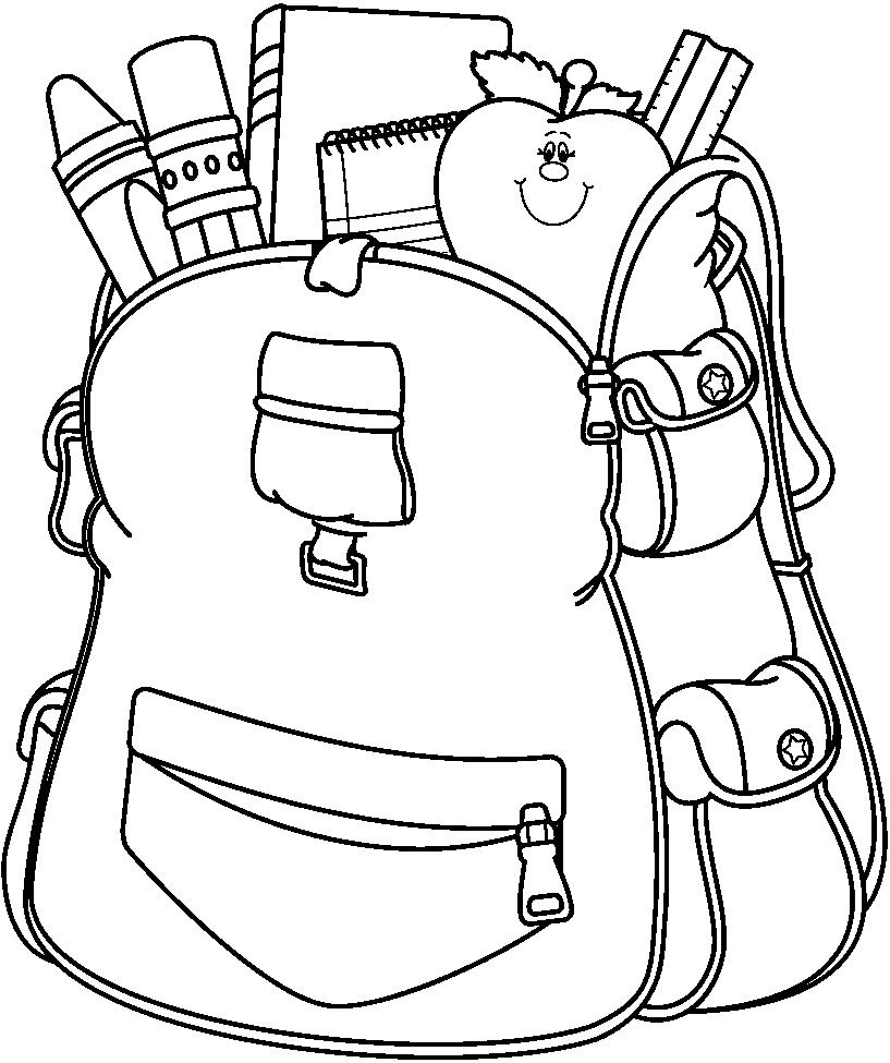 Backpack Clipart Black And White | Free download on ClipArtMag