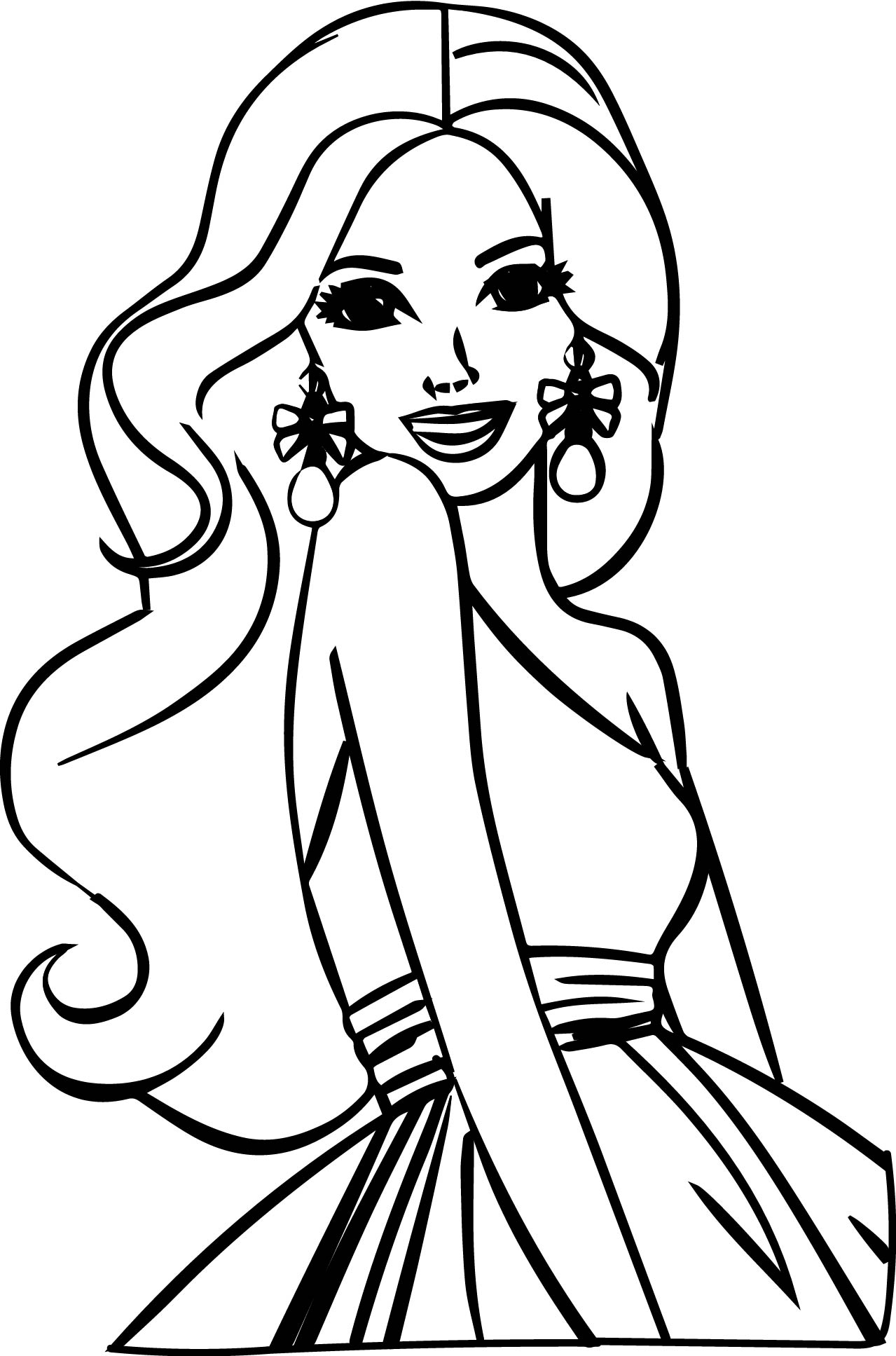 Barbie Coloring Pages Free download on ClipArtMag