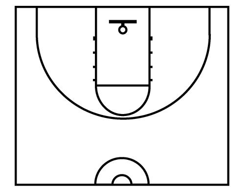 Printable Half Court Basketball