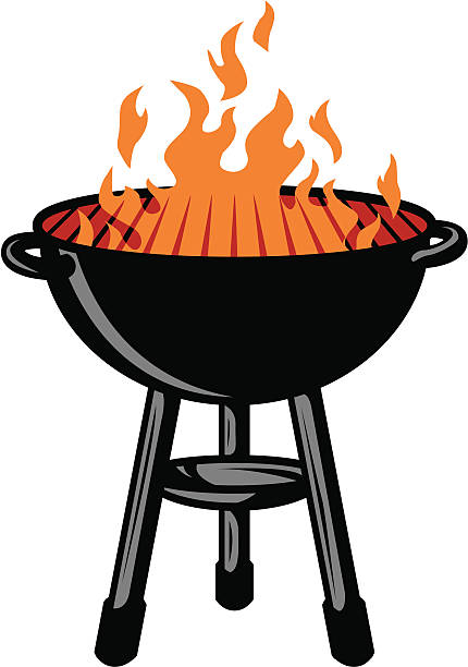 Bbq Grill With Fire Clipart | Free download on ClipArtMag