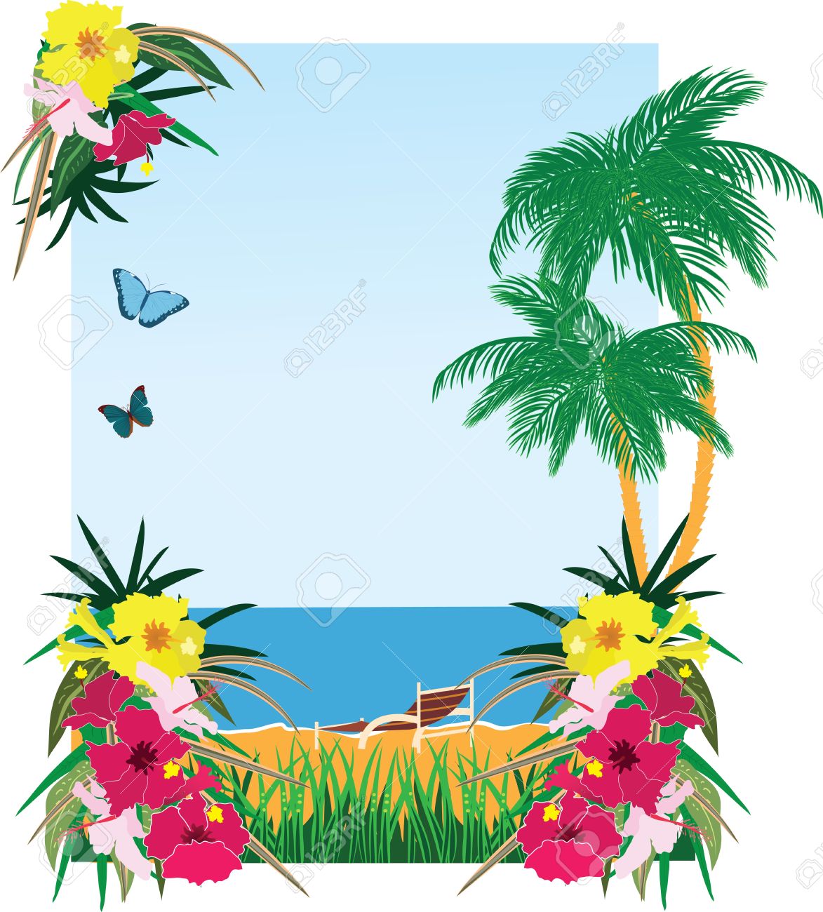 Beach Clipart Backgrounds | Free download on ClipArtMag
