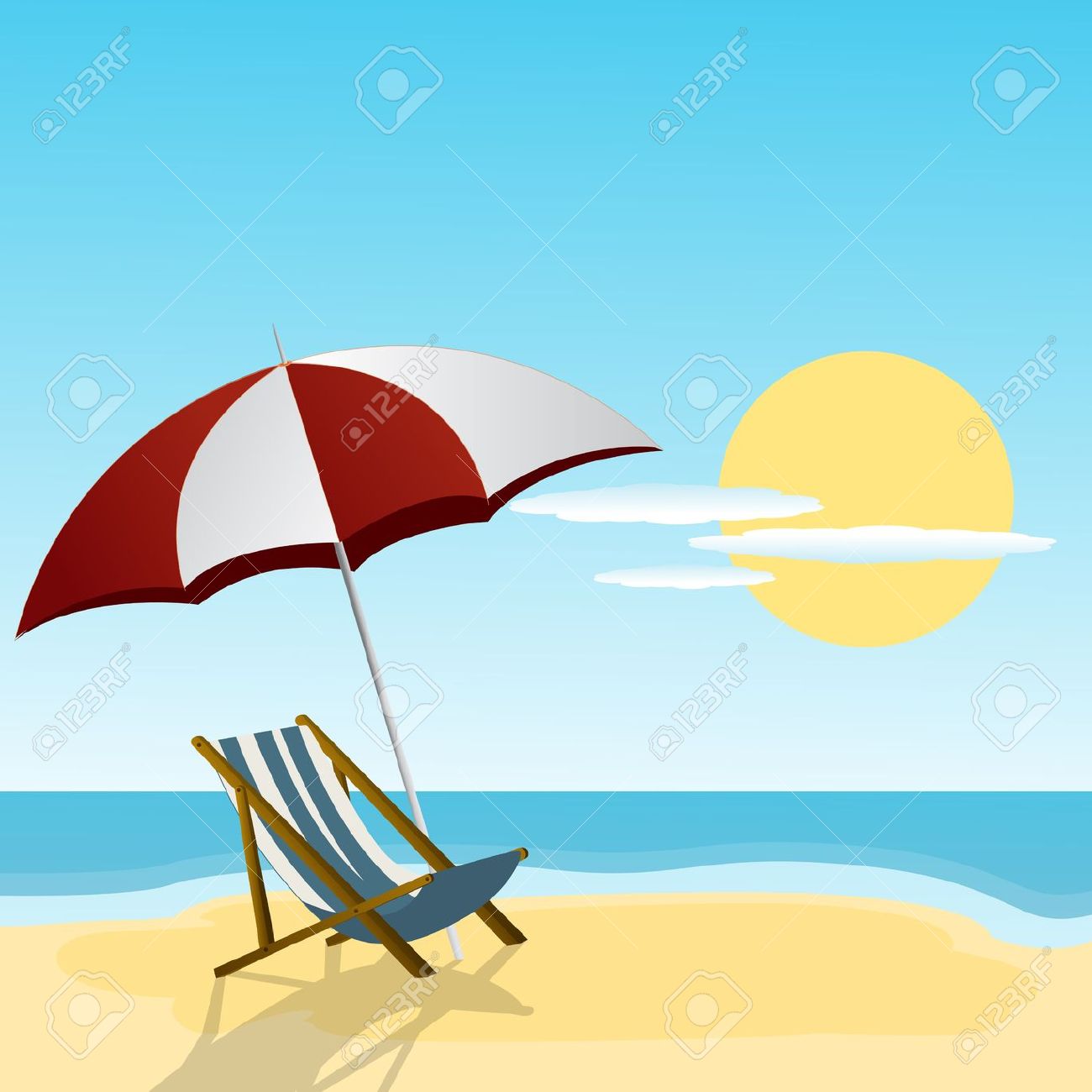 Beach Scene Clipart Free download on ClipArtMag
