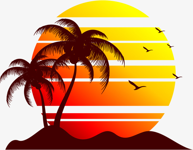 Beach Sunset Clipart | Free download on ClipArtMag