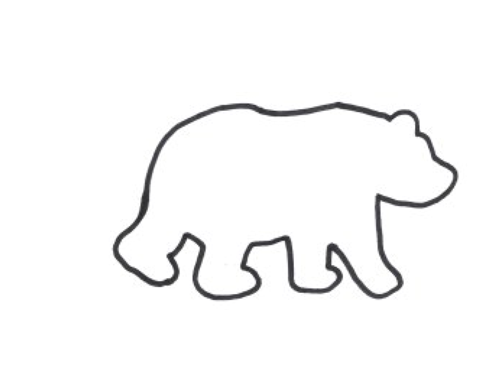 Bear Outline Free download on ClipArtMag
