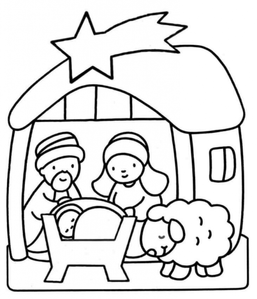 Birth Of Jesus Coloring Page | Free download on ClipArtMag