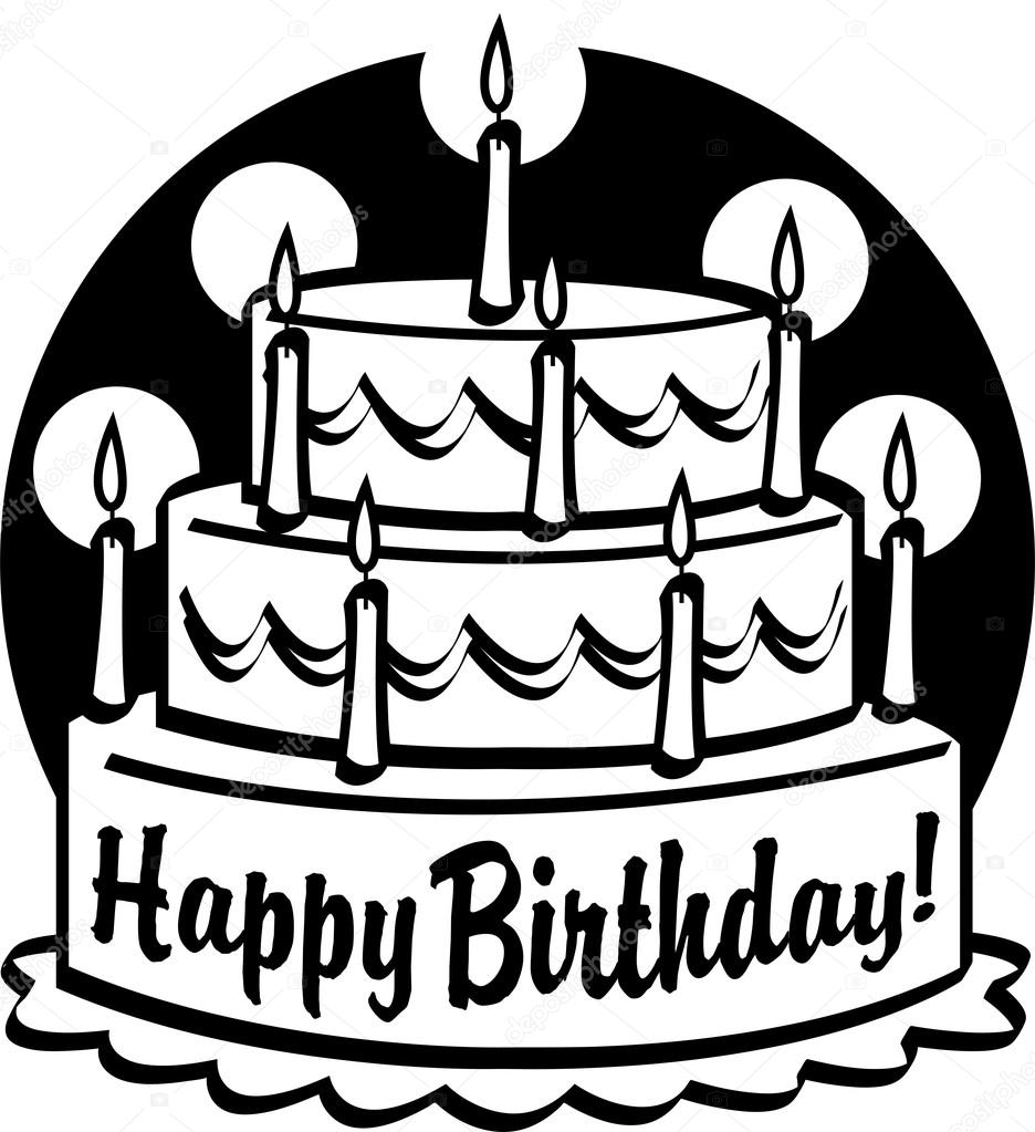 Birthday Cake Clipart Black And White Black And White Clipart Birthday Cake Clipart Black And White Black And White Clipart