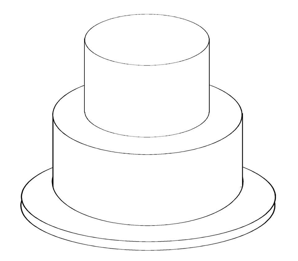 Birthday Cake Outline Free download on ClipArtMag