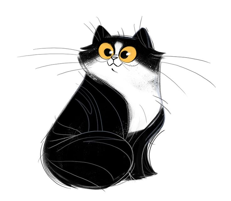 Black And White Cat Cartoon Pictures | Free download on ...