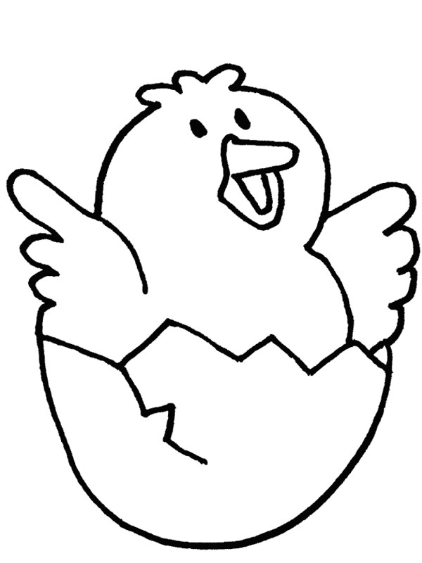 black and white chicken clipart