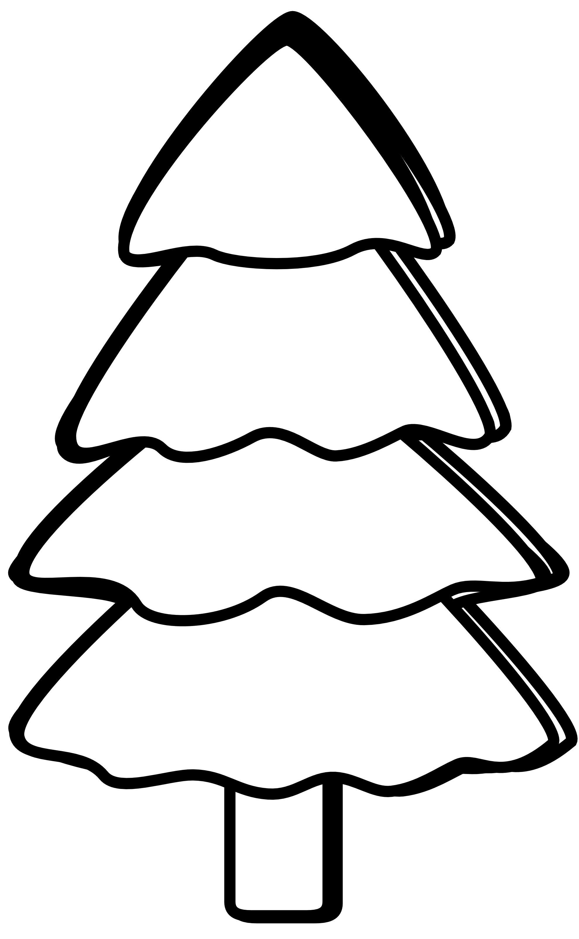 1979x3210 Best Christmas Tree Clipart Black And White