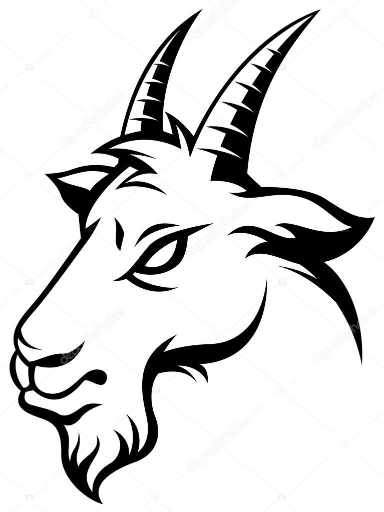 Black And White Clipart Goat | Free download on ClipArtMag