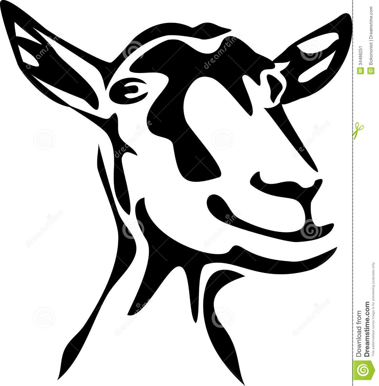 Black And White Clipart Goat | Free download on ClipArtMag