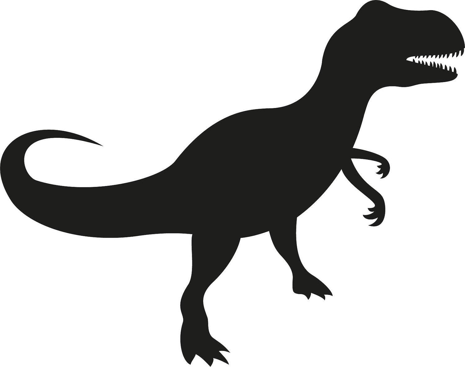 Black And White Dinosaur | Free download on ClipArtMag