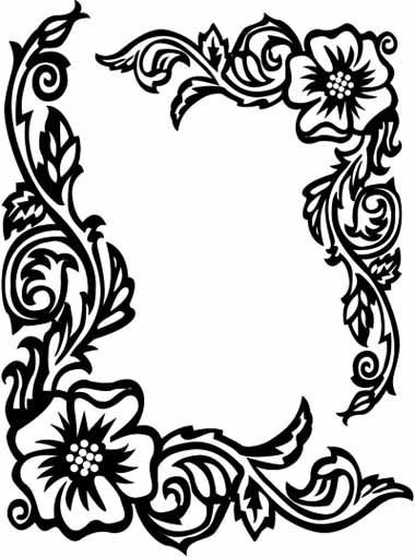 Black And White Flower Border | Free download on ClipArtMag